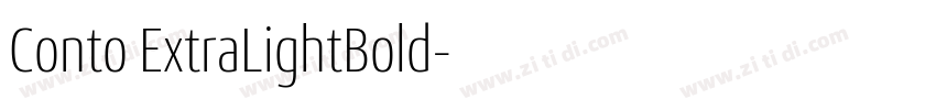 Conto ExtraLightBold字体转换 Conto ExtraLightBold字体转换